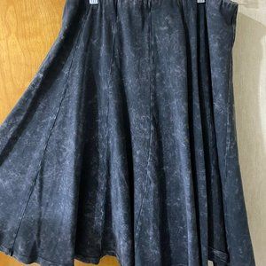 Womens/Teens 25" Stonewash Panel Skirt